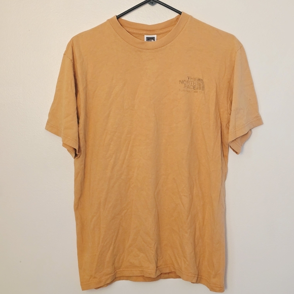 The North Face Men's Small Vintage Distressed Orange T-Shirt - Picture 1 of 5